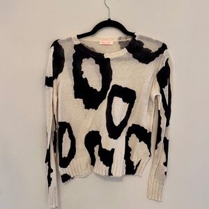 Sass and Bide Printed Black and White Sweater (size Aus 6 or US 0-4)